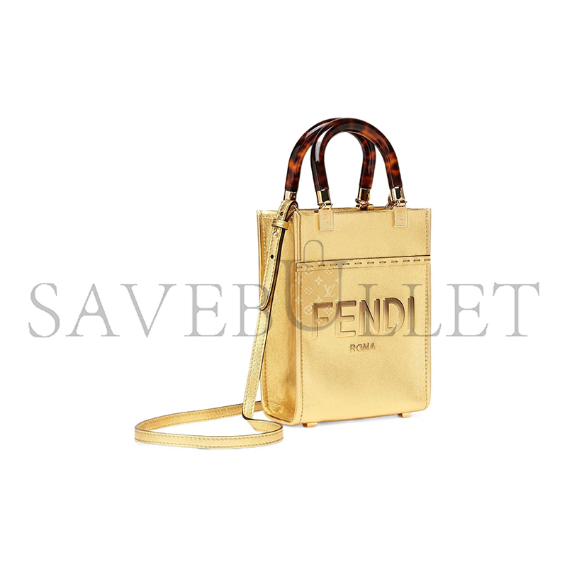 F**di mini sunshine shopper tote gold 8bs051ajh7f1gnn (18*13*6m)
